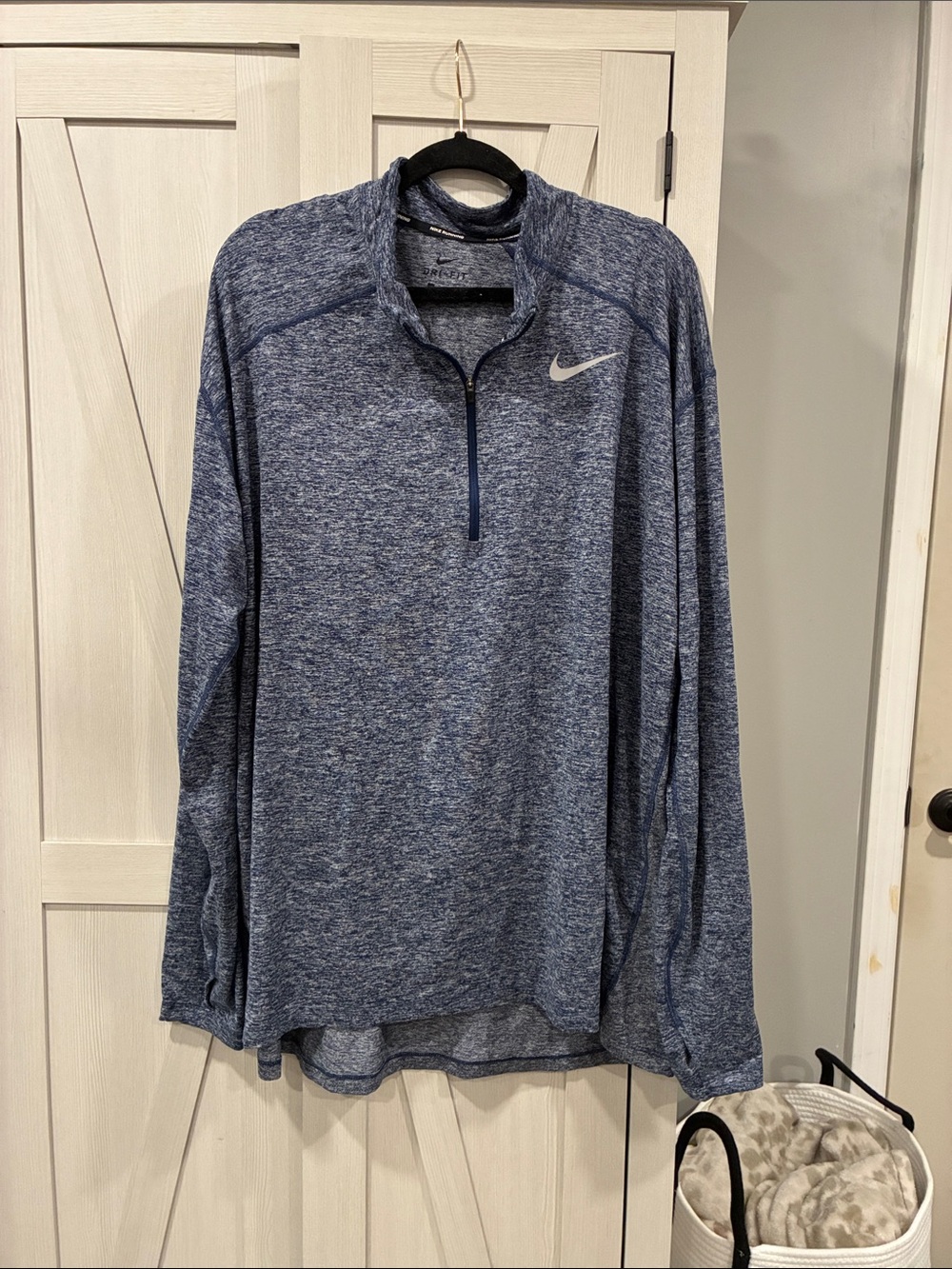 Nike Men’s Heather Navy 1/4 Zip Dri-FIT Pullover